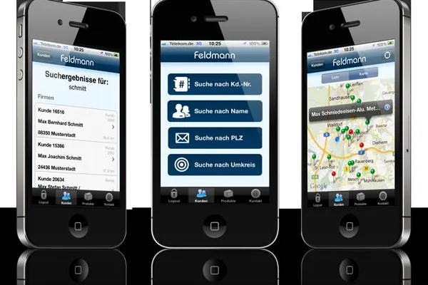 Bild: Sales Force Automation – die App für iPhone zur Unterstützung des Vertriebsaußendienstes in Unternehmen