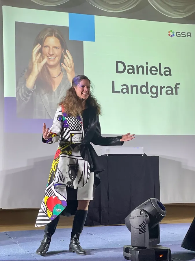 Daniela Landgraf auf der Winterkonferenz 2025 der GSA (German Speakers Association)  (© Daniela Landgraf )