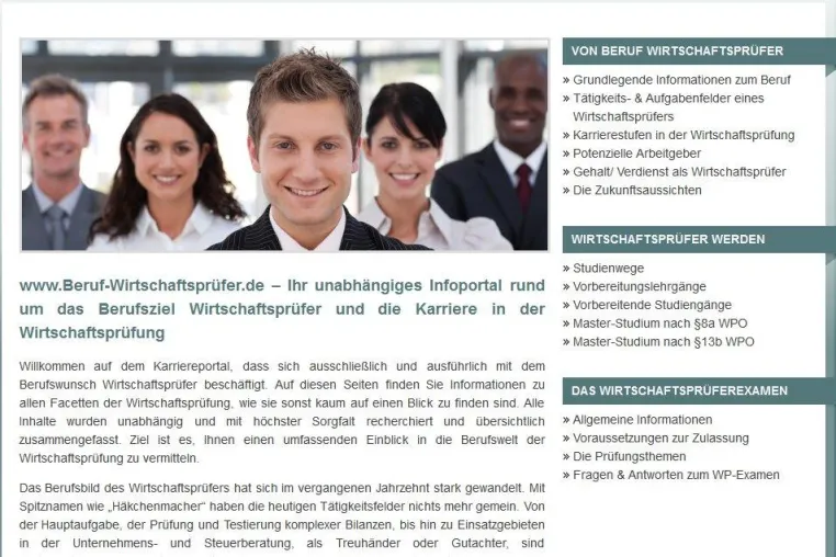 Bild: Karriereportal rund um den Beruf des Wirtschaftsprüfers geht online