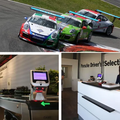 Bild: ZUGANGSKONTROLL- UND VIDEOÜBERWACHUNGSSYSTEM VON CAME FÜR DEN PORSCHE CARRERA CUP ITALIA