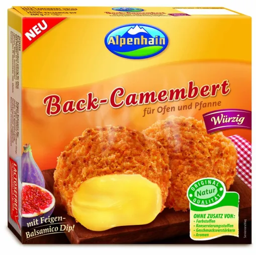 ALPENHAIN bringt neuen Back-Camembert „Würzig“ ins Kühlregal Bild: ALPENHAIN bringt neuen Back-Camembert „Würzig“ ins Kühlregal