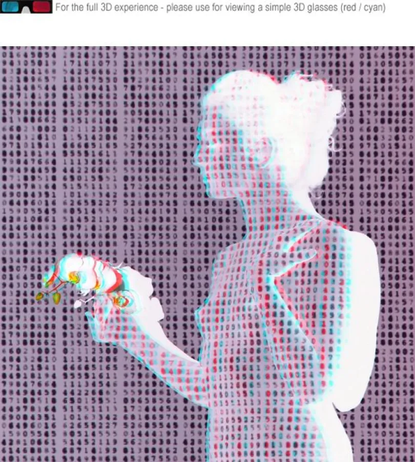 'The natural beauty of the orchid flowers' (Detail), 3D-Fotokomposition von Marek Saenderski