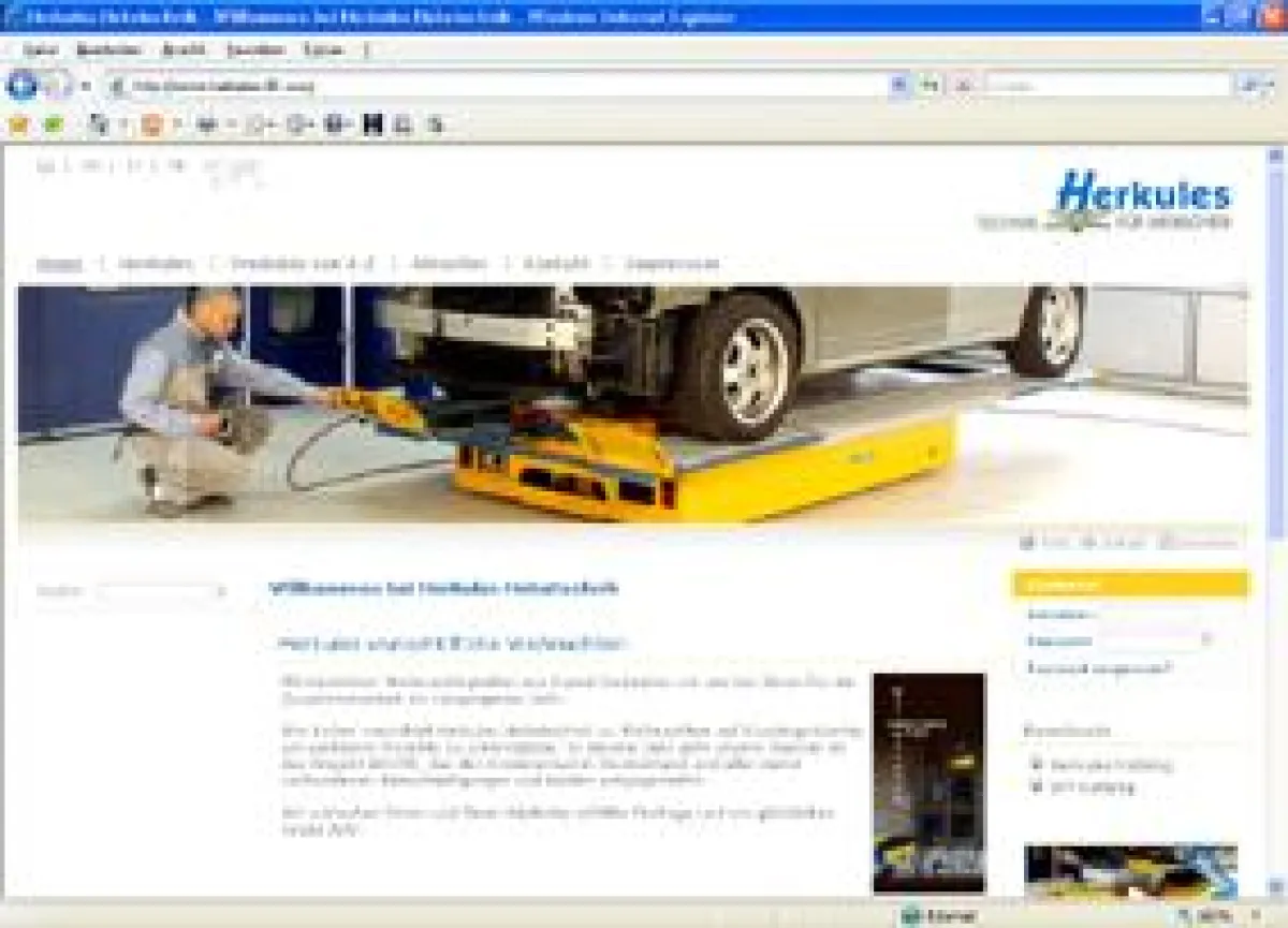 Website Herkules Hebetechnik
