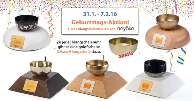 Bild: Glücklich aufwachen mit Klangschalenuhr – Jubiläumsaktion von Dayasa