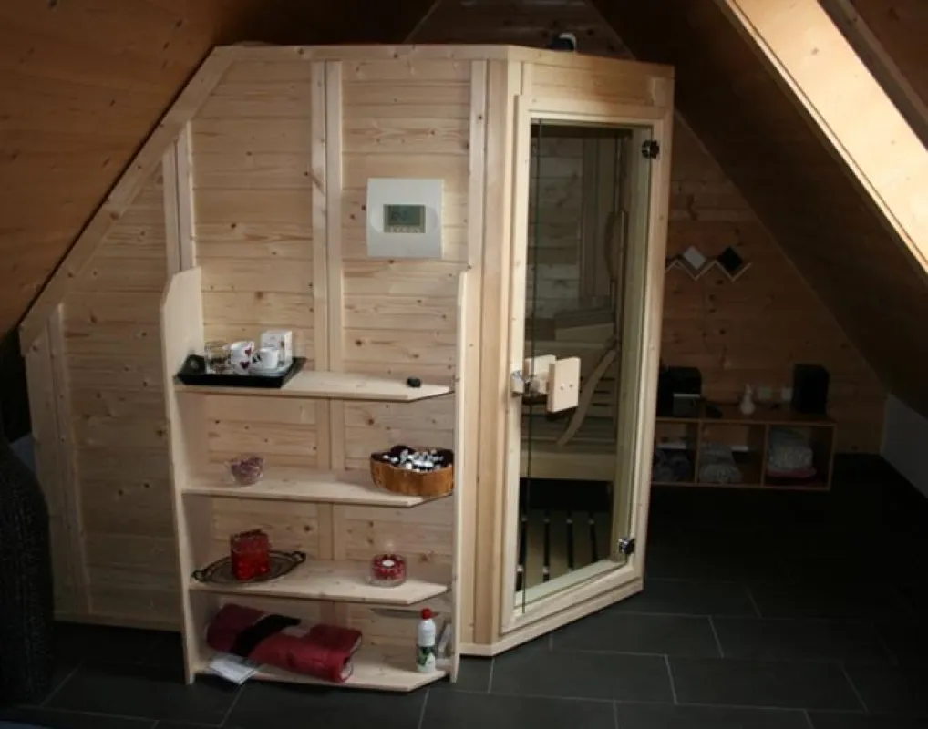 Maßangefertigte Sauna eines Well & Fit Kunden