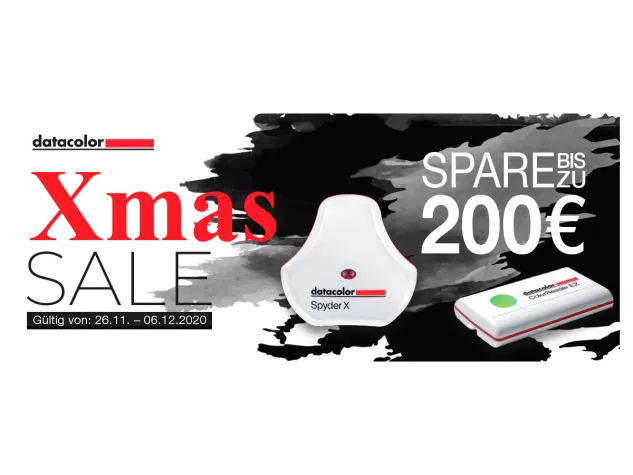 X-Mas-Promotion: Mit den Angeboten von Datacolor vom 26.11. - 06.12.2020 bis zu 200€ sparen Bild: X-Mas-Promotion: Mit den Angeboten von Datacolor vom 26.11. - 06.12.2020 bis zu 200€ sparen