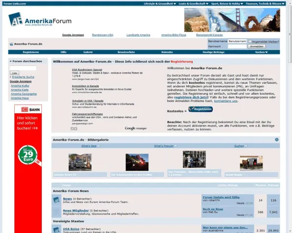 Bild: Amerikaforum wird von Adalizer vermarktet