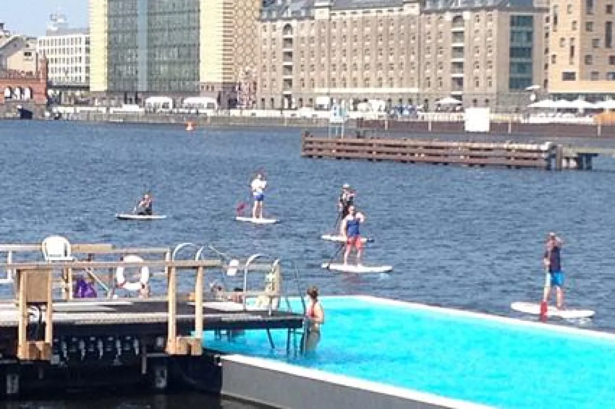 StandUpClub Paddler auf der Spree