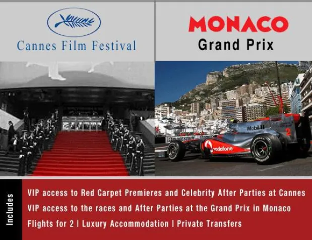 Bild: Neues VIP-Promotion-Paket: Cannes Film Festival und F1 Grand Prix in Monaco
