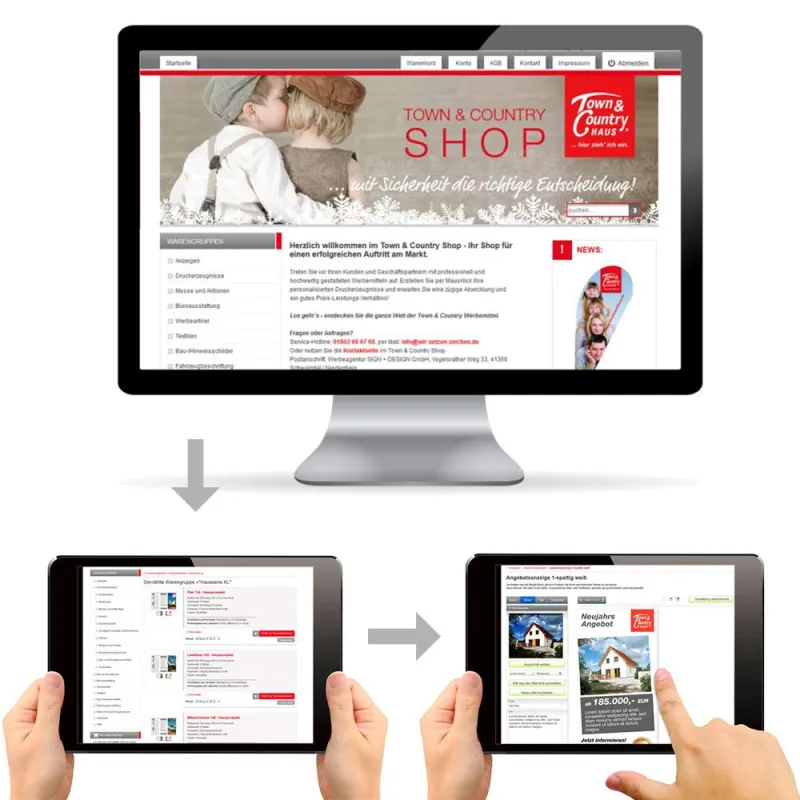Web-to-Print System Lead-Print - Hausausstellung