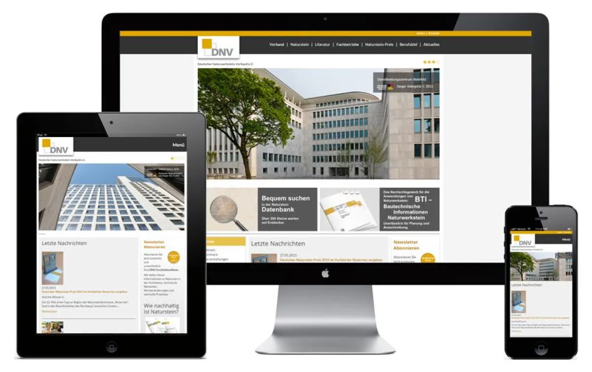 natursteinverband.de im neuen Layout