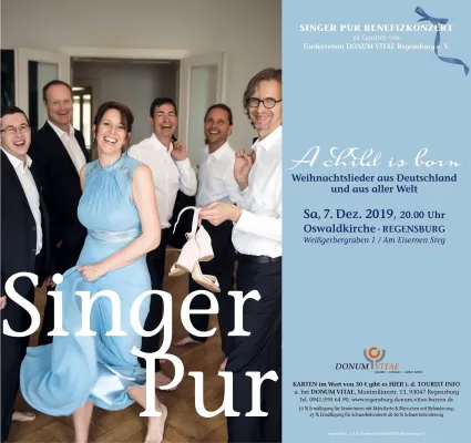 Bild: Benefizkonzert mit SINGER PUR am 07.12.2019 in der St. Oswaldkirche in Regensburg