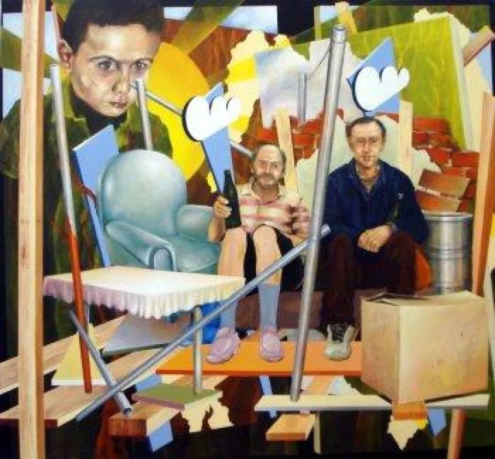 Metulczki, Schleipziger HS 5, 2010, 130 x 140 cm, Acryl auf LW