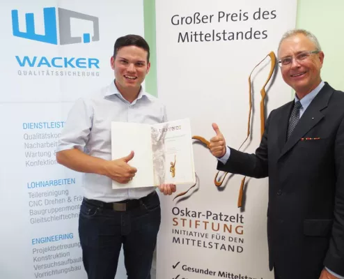 Bild: Wacker Qualitätssicherung erreicht Stufe zwei des Wettbewerbs um den Mittelstandspreis 2015