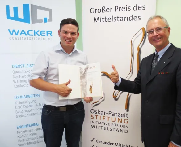 Bild: Wacker Qualitätssicherung erreicht Stufe zwei des Wettbewerbs um den Mittelstandspreis 2015