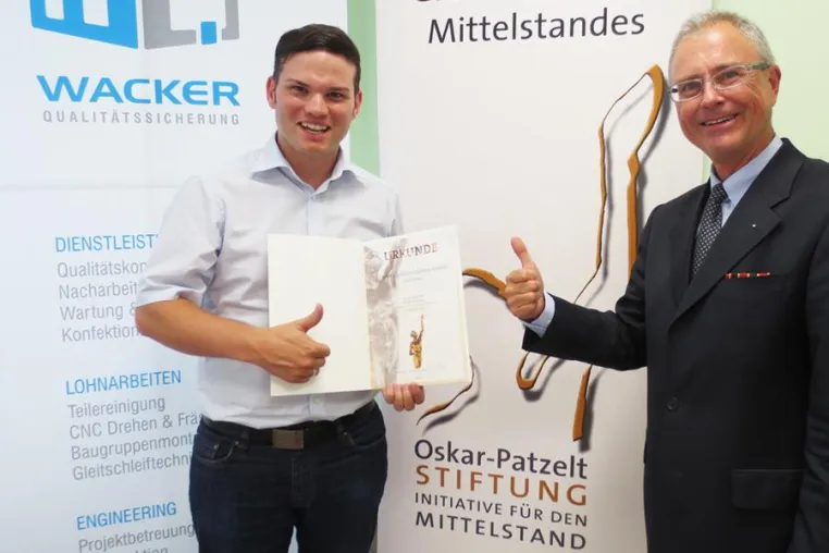 Bild: Wacker Qualitätssicherung erreicht Stufe zwei des Wettbewerbs um den Mittelstandspreis 2015