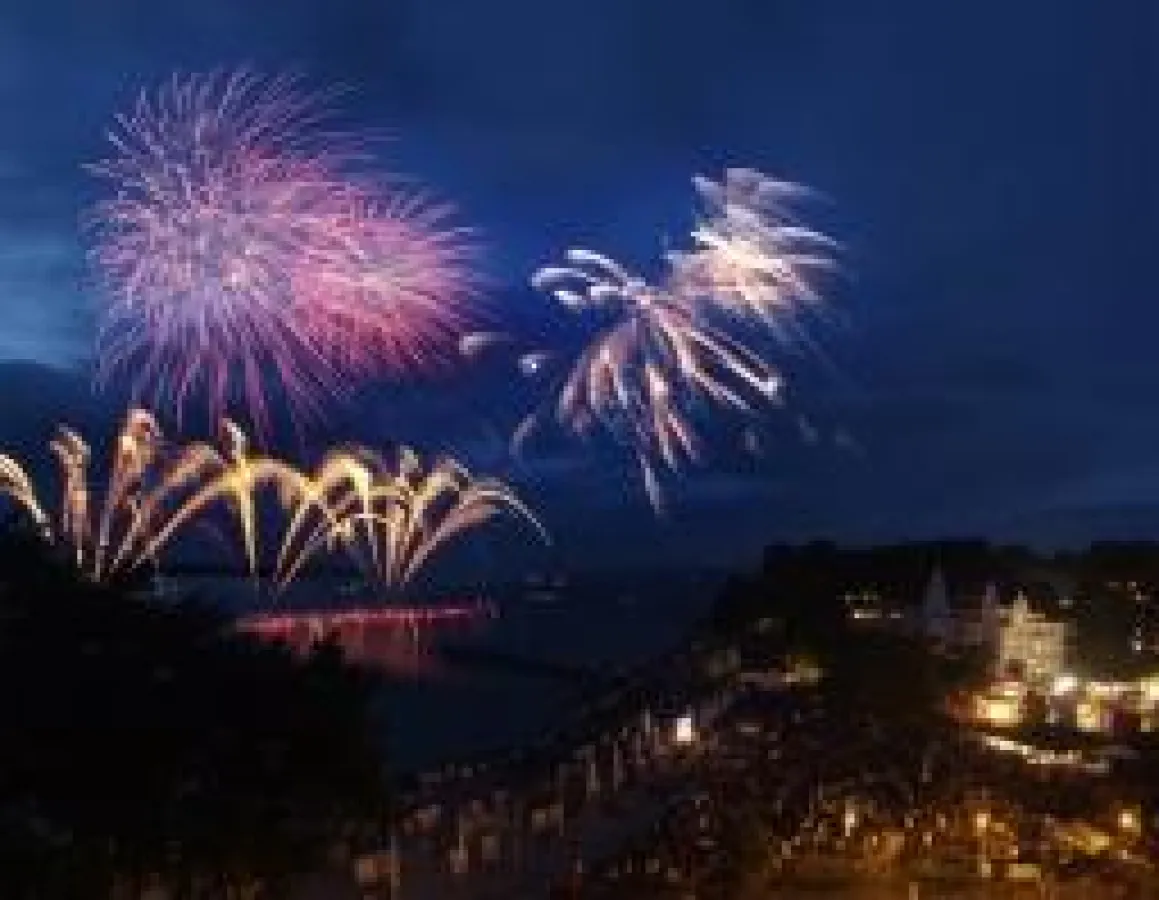 In jedem Jahr ein Highlight: Das Feuerwerk zur Strandmeile in Glücksburg