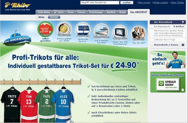 Stilecht auf dem Rasen - mit Mannschaftstrikots von Tchibo und Spreadshirt Bild: Stilecht auf dem Rasen - mit Mannschaftstrikots von Tchibo und Spreadshirt