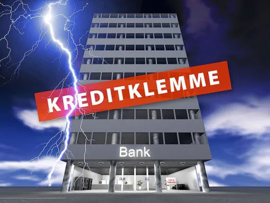 Bild: Kreditklemme von Seiten der Banken würgt einen möglichen Konjunkturaufschwung ab