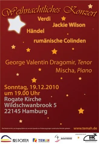 Bild: Weihnachtliches Konzert in der Rogate-Kirche junger Rumänen in HH-Meiendorf