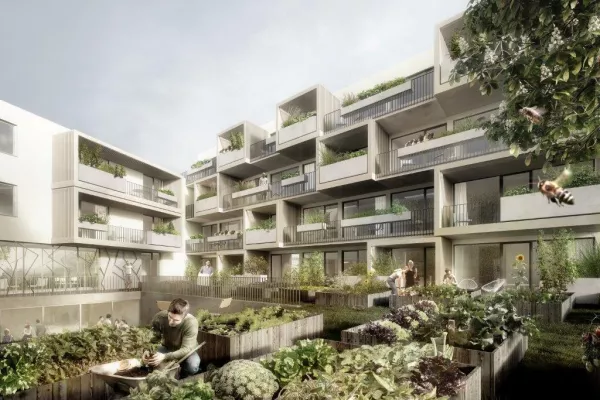 Bild: Summa cum laude: Studentenapartments mit Gemeinschaftsgarten und Bierkeller sorgen für Praxis neben der Theorie