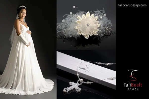 Bild: Schwanger heiraten mit TaliBoelt Design. Brautmode für München und Umgebung