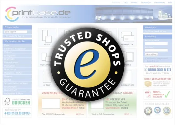 Bild: PRINTBASE.DE jetzt mit Trusted Shops-Gütesiegel