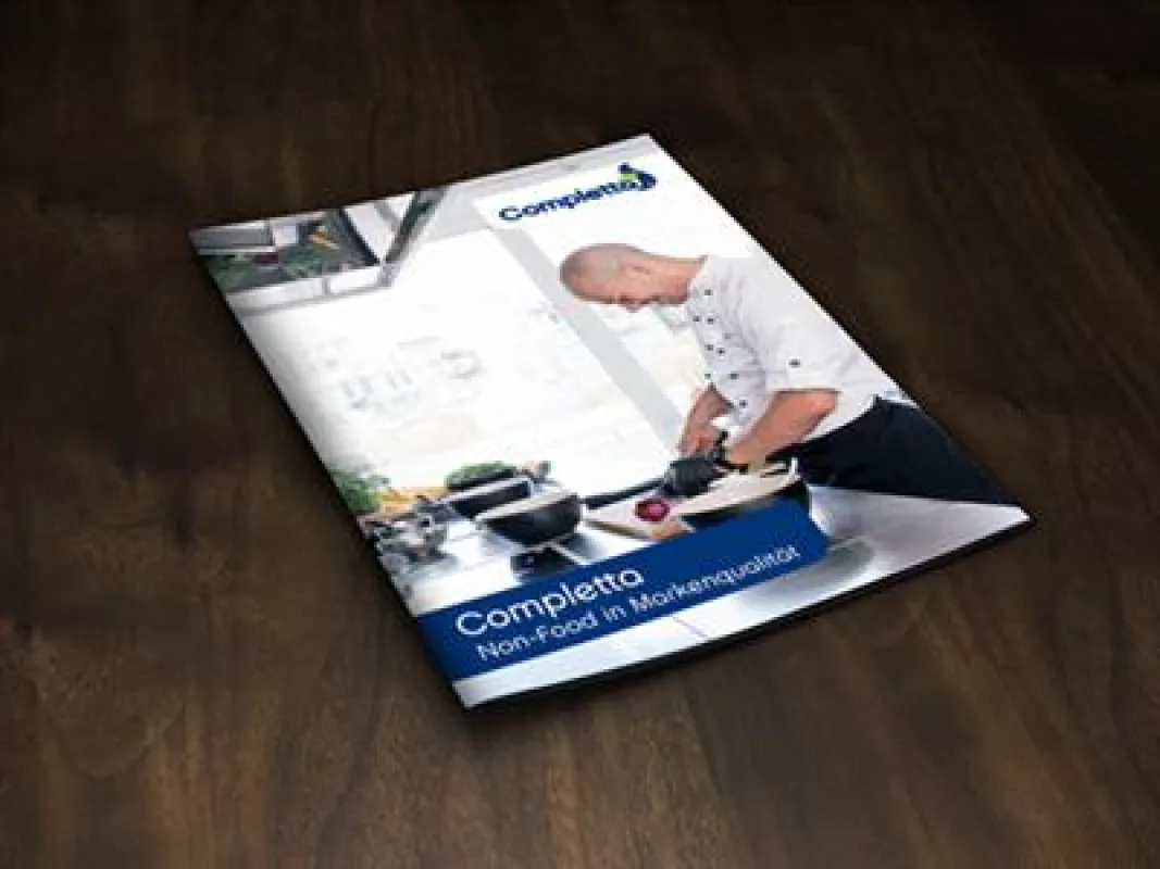 Neu dabei: Der Folder zur Service-Bund Marke Completta.