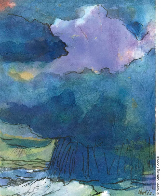 EMIL NOLDE: 'GEWITTER ÜBER DER NORDSEE'