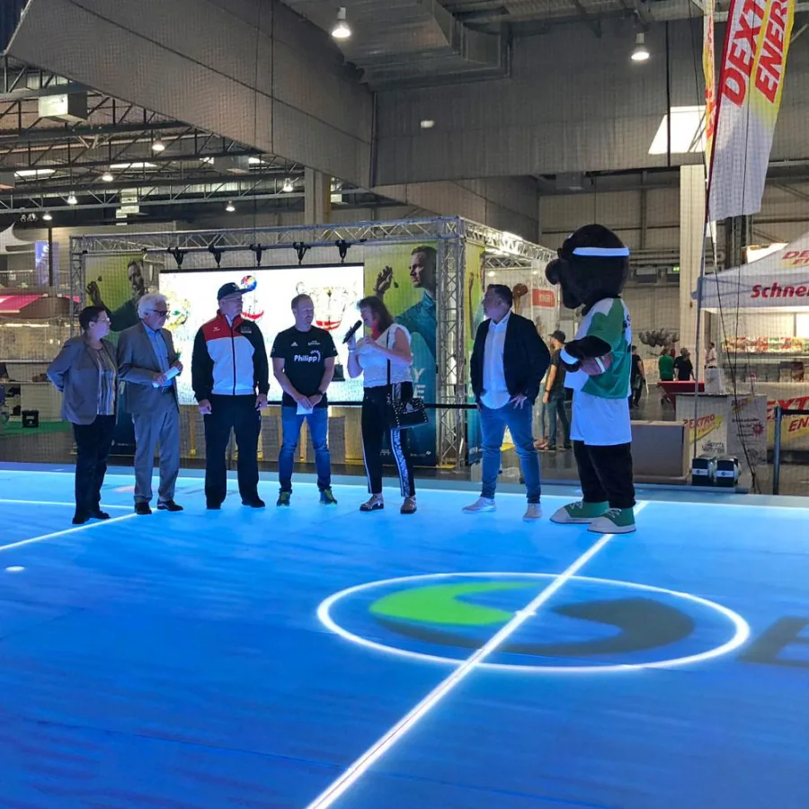 v.l.n.r.: Christoph Moritz, Baspolinho, Christian Titz, Lewis Holtby