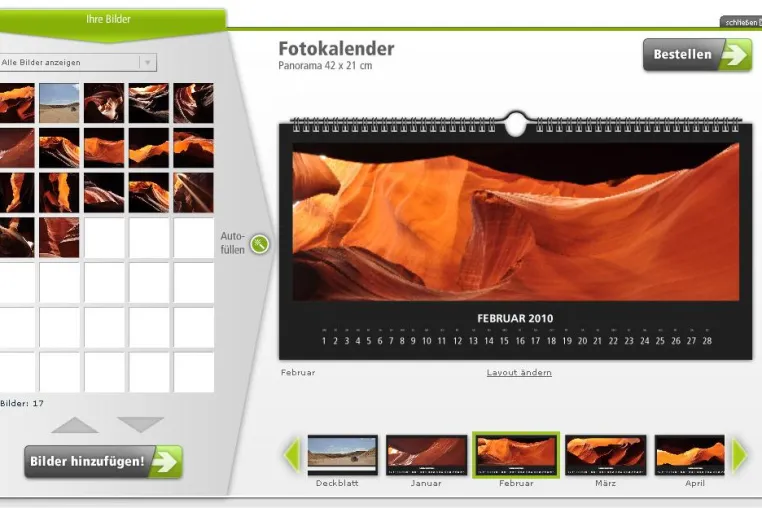 Bild: posterXXL - Neu - Fotokalender ohne Software im Browser erstellen