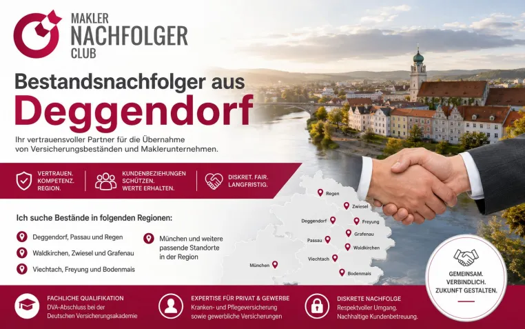 Bild: Maklerbestand verkaufen in Deggendorf und Umgebung
