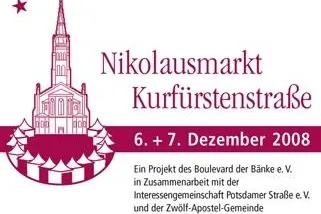 Berlin - Nikolausmarkt Kurfürstenstraße vor der Zwölf-Apostel-Kirche in Schöneberg Bild: Berlin - Nikolausmarkt Kurfürstenstraße vor der Zwölf-Apostel-Kirche in Schöneberg