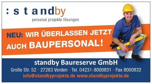 Bild: Überlassungserlaubnis für standby Baureserve GmbH erteilt