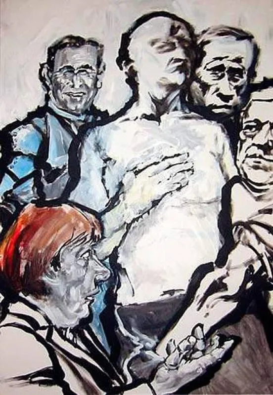 Die Entkleidung des europäischen Steuerzahlers....frei nach El Greco, Bild von Nikolaus Pessler
