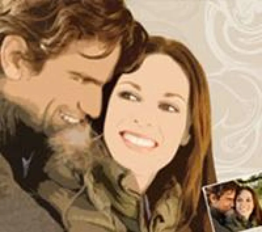 Porträt vom Foto im Pop-Art-Stil