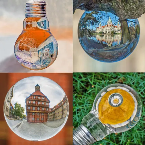 Bild: Durch Glaskugel und Glühbirne geschaut: Fotoseminar „Glaskugel- und Glühbirnen-Fotografie“