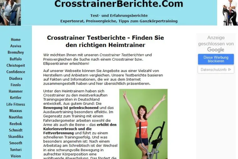 Bild: CrosstrainerBerichte.Com in neuem Design