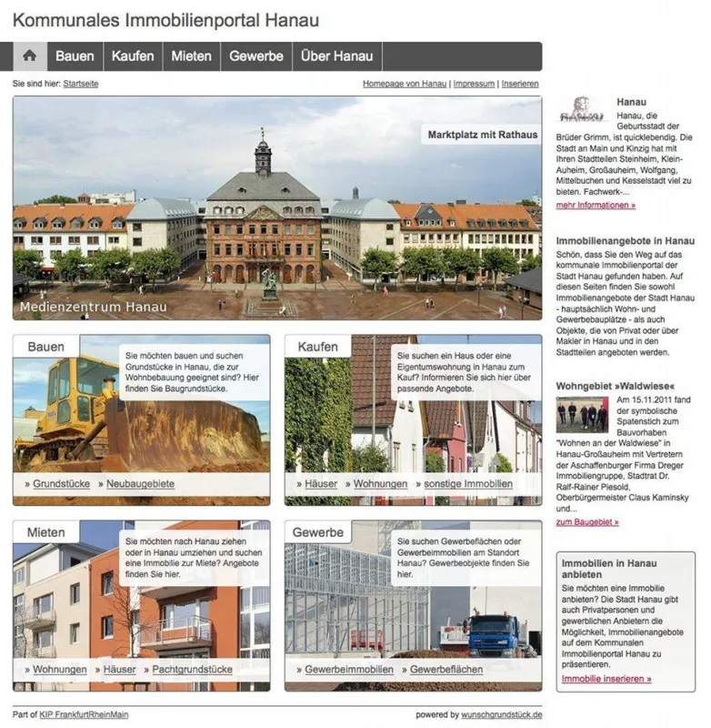 Das kommunale Immobilienportal Hanau