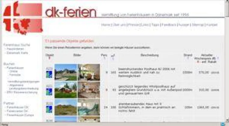 Bild: So sieht’s aus im Ferienhaus – dk-ferien.de ermöglicht gleichzeitig Außen- und Innenansicht des Feriendomizils