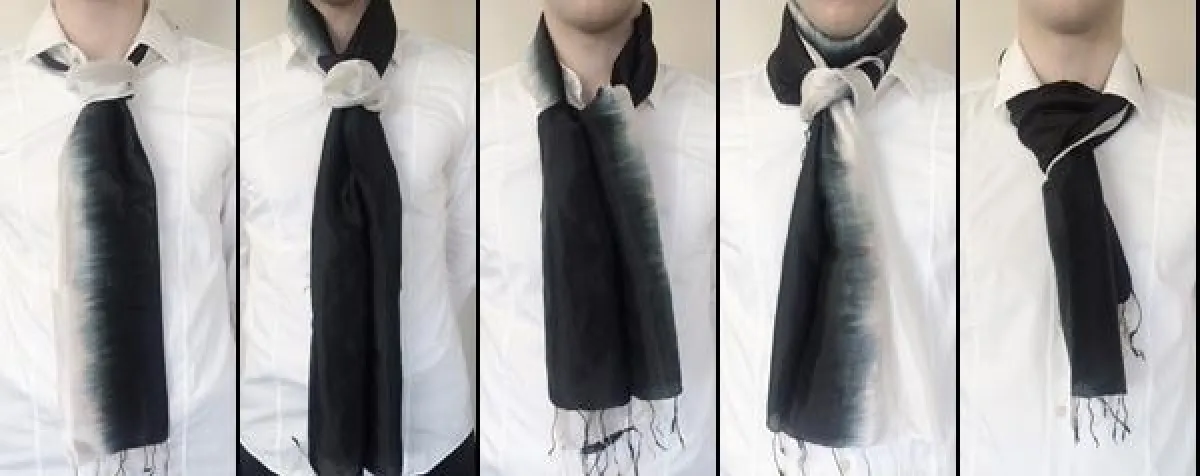 5 Tragevarianten Seidenschals