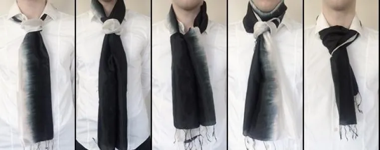 5 Varianten einen Herren-Seidenschal passend zu Business-Outfits zu binden Bild: 5 Varianten einen Herren-Seidenschal passend zu Business-Outfits zu binden