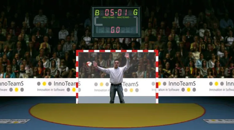 Bild: Sport, Show und Spaß mit dem neuen „7-Meter-Action – das interaktive Handballspiel“