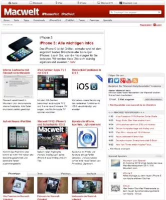 Bild: Relaunch von Macwelt mit dem Web Content Management System InterRed
