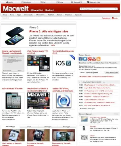 Bild: Relaunch von Macwelt mit dem Web Content Management System InterRed