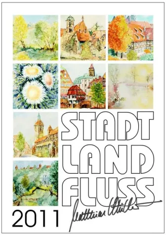 Bild: me solutions Matthias Ettischer Aquarellkalender 2011 - STADT-LAND-FLUSS