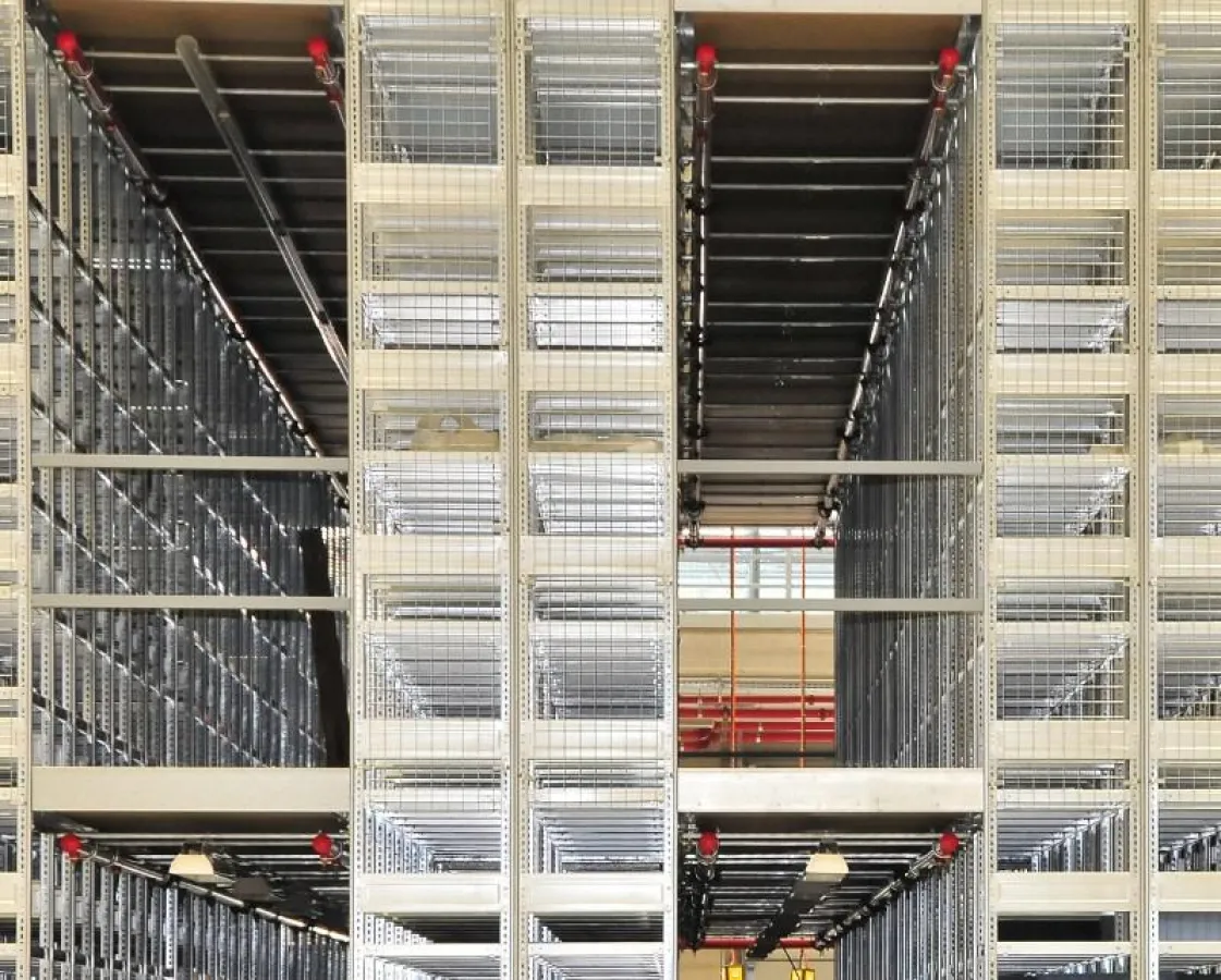 So wird die Fachbodenregalanlage im BVL aussehen.