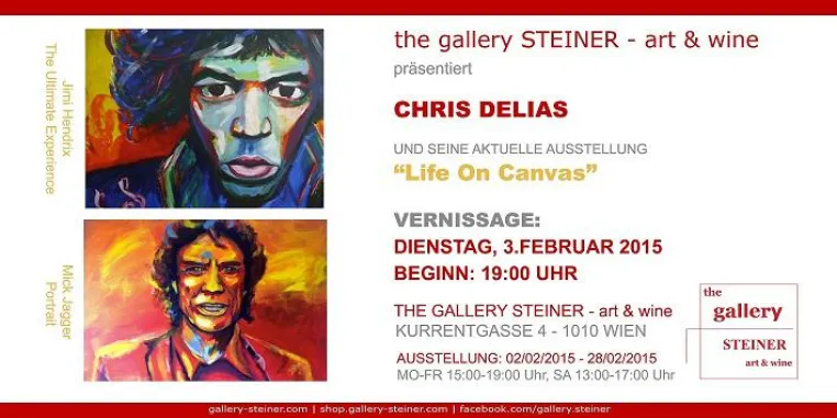 Bild: „Life On Canvas“ – die neue Ausstellung von Chris Delias im Februar in Wien