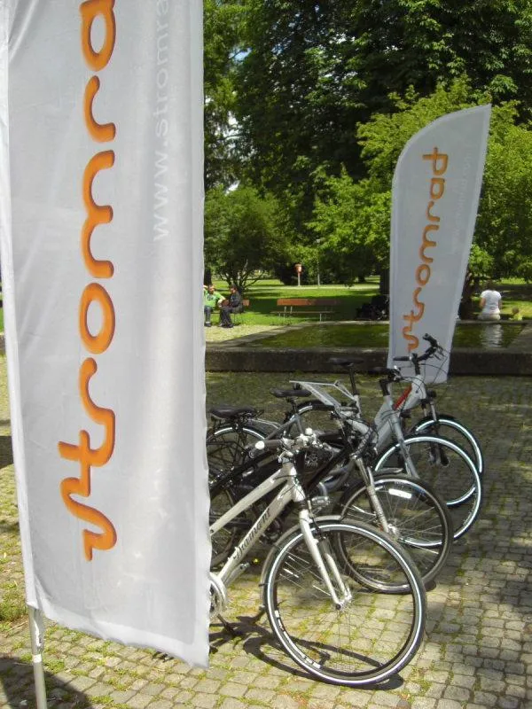 Stromräder im Schlossgarten.