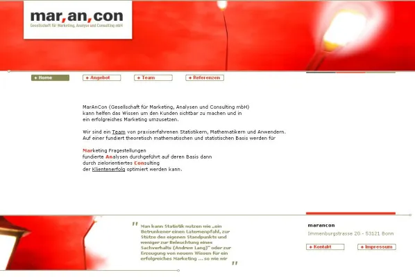 Bild: netTraders bringt MarAnCon online - Bonner Internet-Agentur entwickelt Webauftritt für neuen Database-Marketing Dienstleister